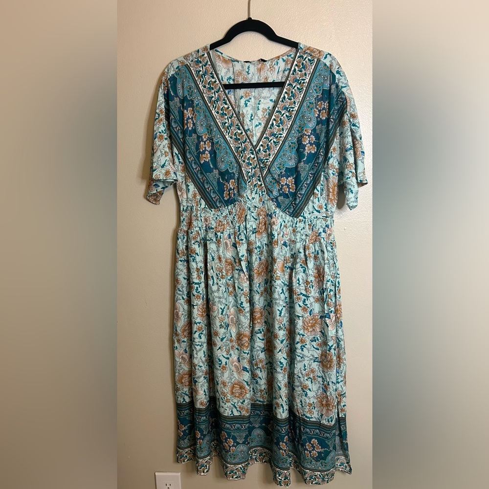 Bloom Chic Size 14/16W Wrap Front Dress